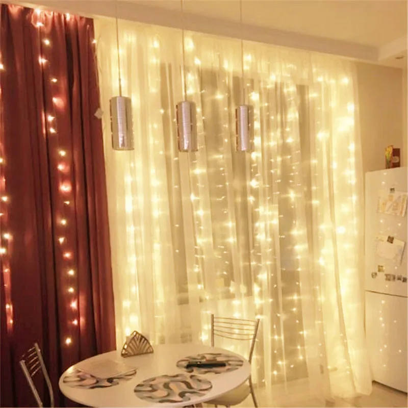 4*3 м 400led новогоднее рождественское гирлянды светодиодные Свадебные светильник