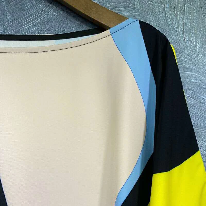 SEQINYY Elegant Long Dress 2020 Spring Autumn New Fashion Design Women Flare Sleeve Loose Art Print Boho Runway
