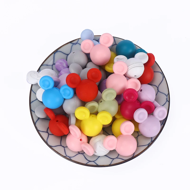 

10Pcs/Lot New 20 Colors Baby Teething Beads Food Grade Cartoon Shape Silicone Beads For Pacifier Chain Teether Chwe Toy Accesory