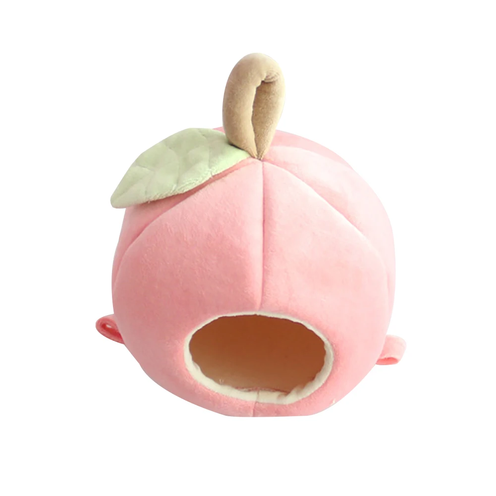 

Small Pet Hanging Nest Hamster Nest Dutch Pig Apple Cage Guinea Pig House for Small Animal Pink 1pc