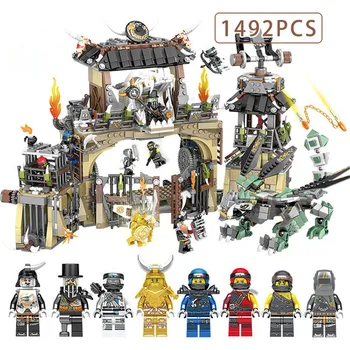 

Catch The Dragon Tribe Lepining Ninjagoeds Building Blocks Compatible Lepining 70655 Technic Bricks Children Toys Gift