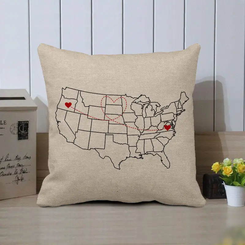 long distance relationship pillow case
