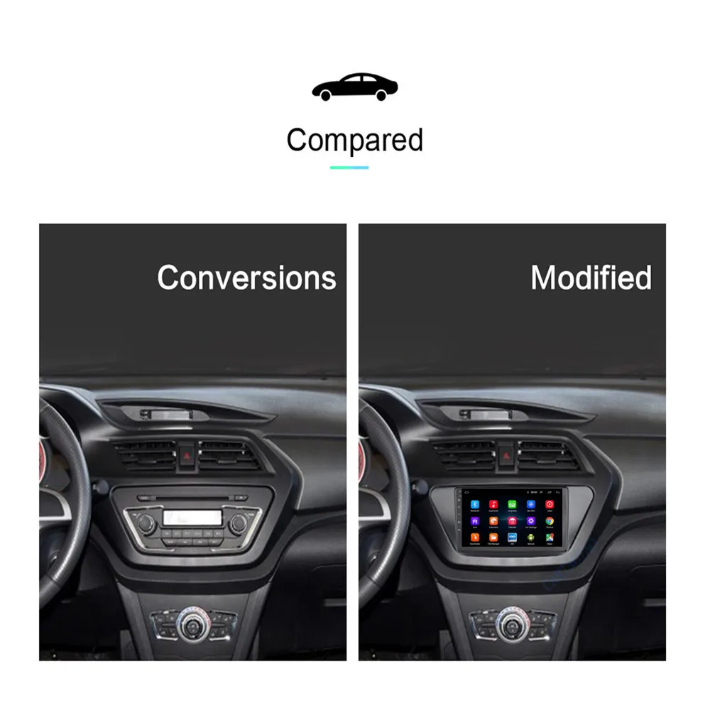 Автомобильный мультимедийный видеоплеер 2 5D Android 8 1 9 дюймов для Lifan X50 android 2014 2din