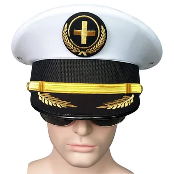 

Military Hat Navy Ship Sailor Caps Captain Army Hats High Quality Uniform Costume Hats For Audlt Free Shipping