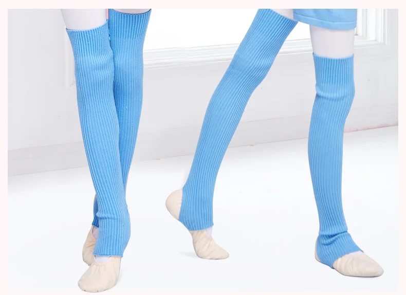 Mädchen Kinder Gestrickte Beinlinge Lange Tanz Strumpf Warme Ballett Socken Kinder Ausübung Ballett Schutz Socken Tanz Zubehör – Detail 6