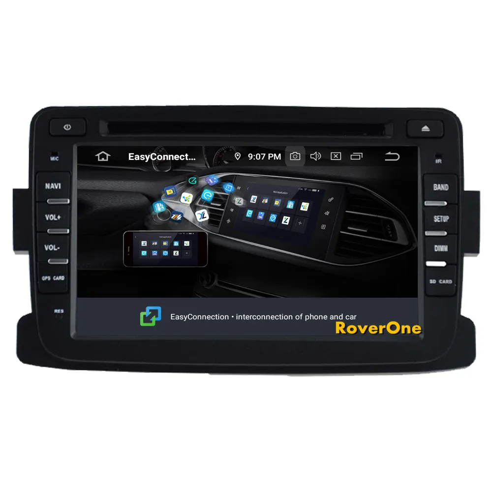 Sale RoverOne For Renault Duster Logan Dacia Dokker Android 9.0 4G+64G Autoradio Bluetooth GPS DVD Stereo Media Multimedia System 10