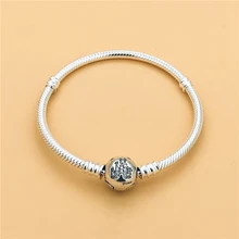 Cefuny настоящий 925 пробы, серебряный красивый браслет с изображением замка, очаровательный браслет в виде змеи, женская коллекция ювелирных изделий, сделай сам