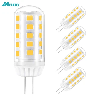 

LED G4 Lamp 4W Warm White Bulb Replacement for 40W Halogen Bulbs 12V AC/DC 360 Beam Angle Dimmable 5 Pack [Energy Class A +]