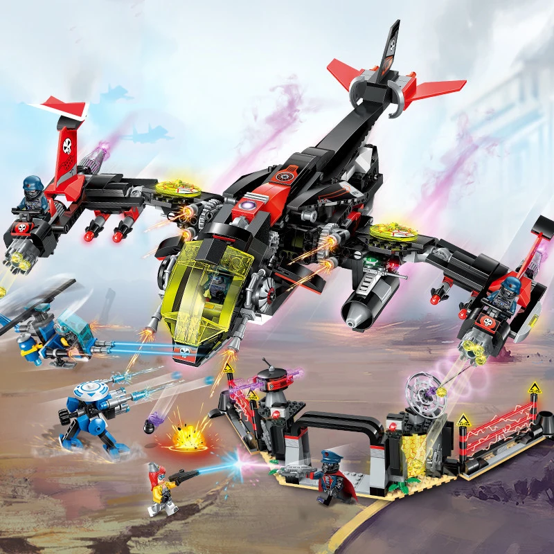

1001pcs Building Blocks Toy Compatible With Legoingly Future Police Technic Fighter Birthday for Children Toys for Girls