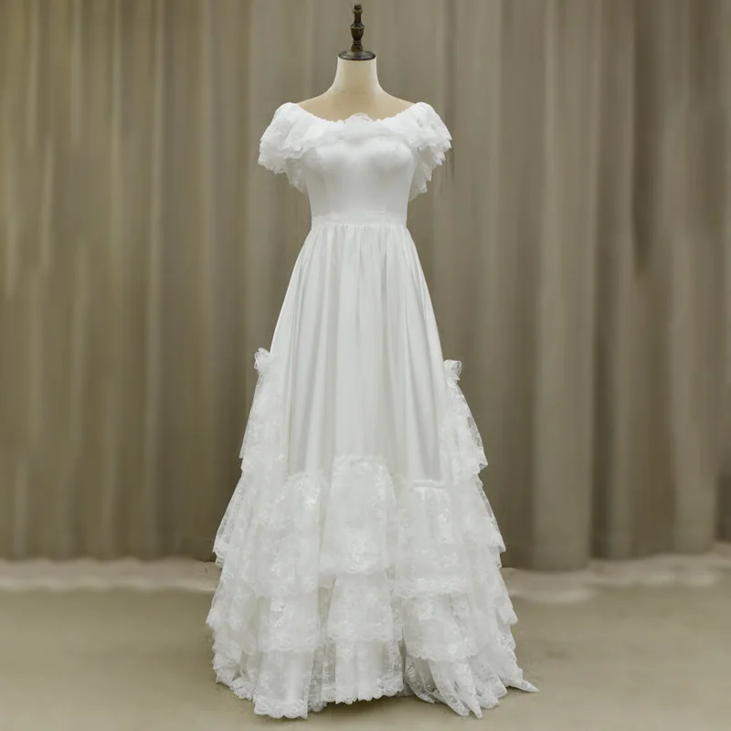 #3149 реальные фотографии от FANWEIMEI винтажное Многоярусное кружевное платье