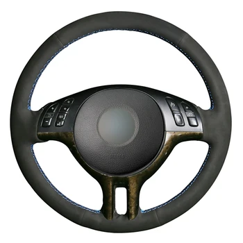 

Black Suede DIY Car Steering Wheel Cover for BMW 3 Series E46 2000-2006 5 Series E39 2000-2003 E53 X5 1999-2003 Z3 E36 2000-2002