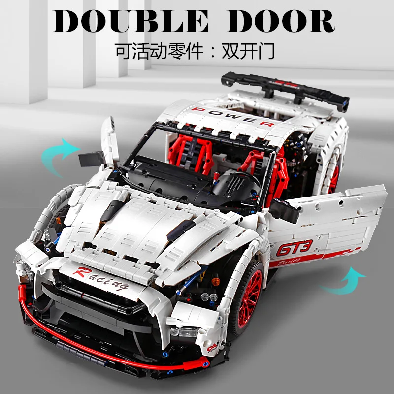 

DHL Mould King 13172 3358Pcs Technic The Nismo Nissan GTR GT3 Speed Racing Sport Car Model Building Blocks Bricks Toys MOC-25326