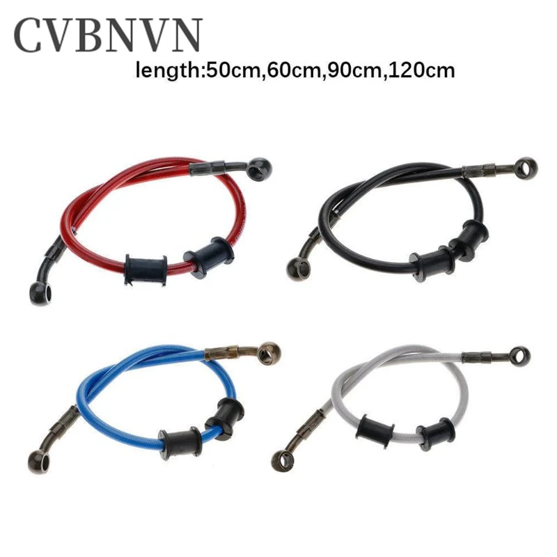 50cm-120cm Motorcycle brake Hose Braided Steel Brake Clutch Oil Hose Line Pipe Fit ATV Dirt Pit Bike Car-Styling 4 Color Hot