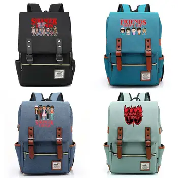 

Fashion New Stranger Things Buckle Children School bag Teenagers Student Schoolbags Women Bagpack Men Backpack