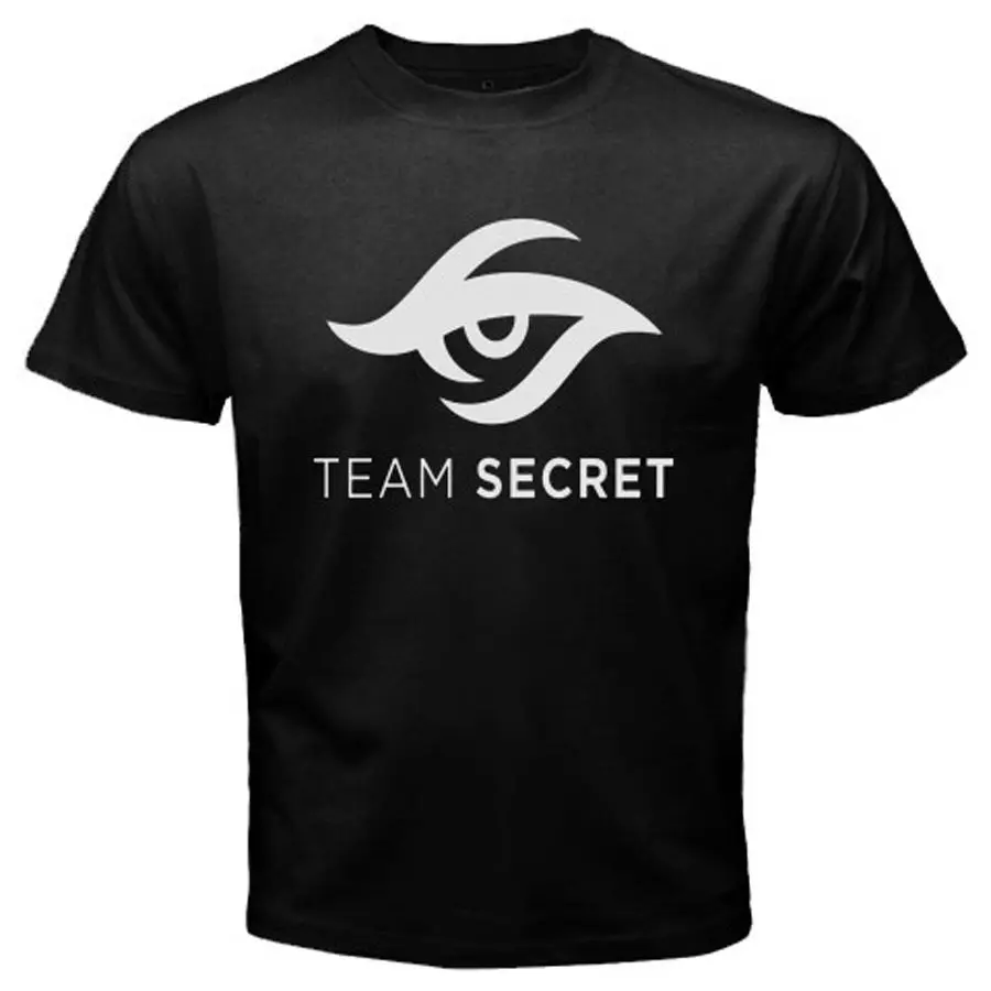 Новинка 2018 Мужская черная футболка с логотипом Dota 2 Tournament Secret размеры от S до 3Xl