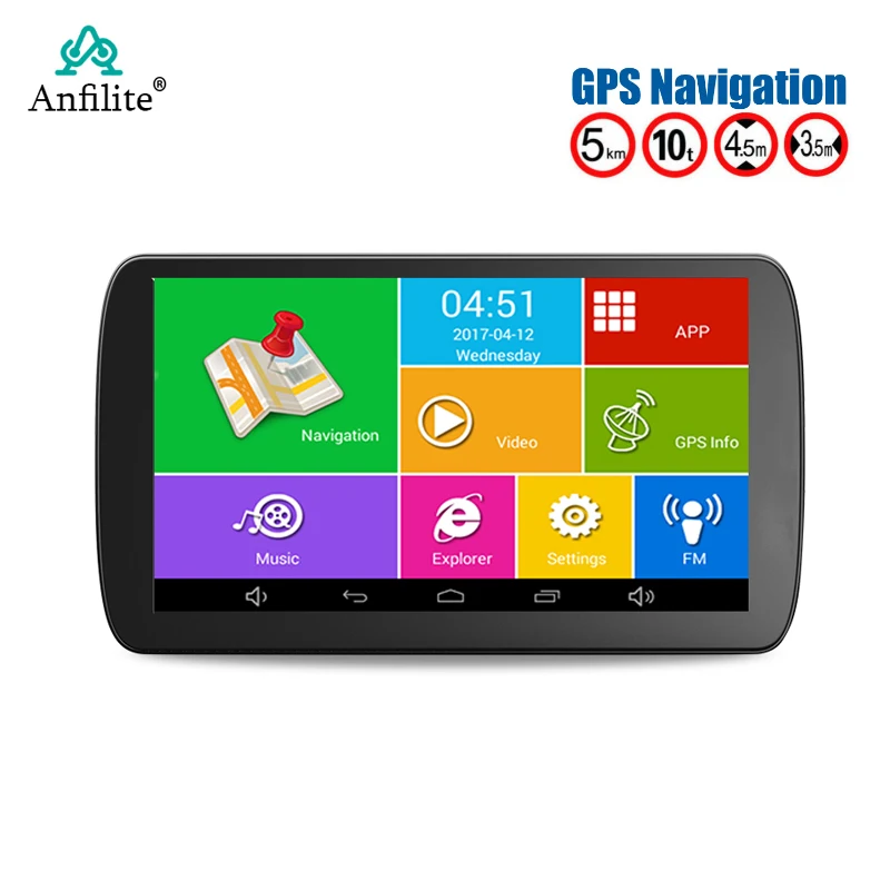 Автомобильный видеорегистратор Anfilite 9 дюймов GPS-навигатор Android с камерой Wi-Fi