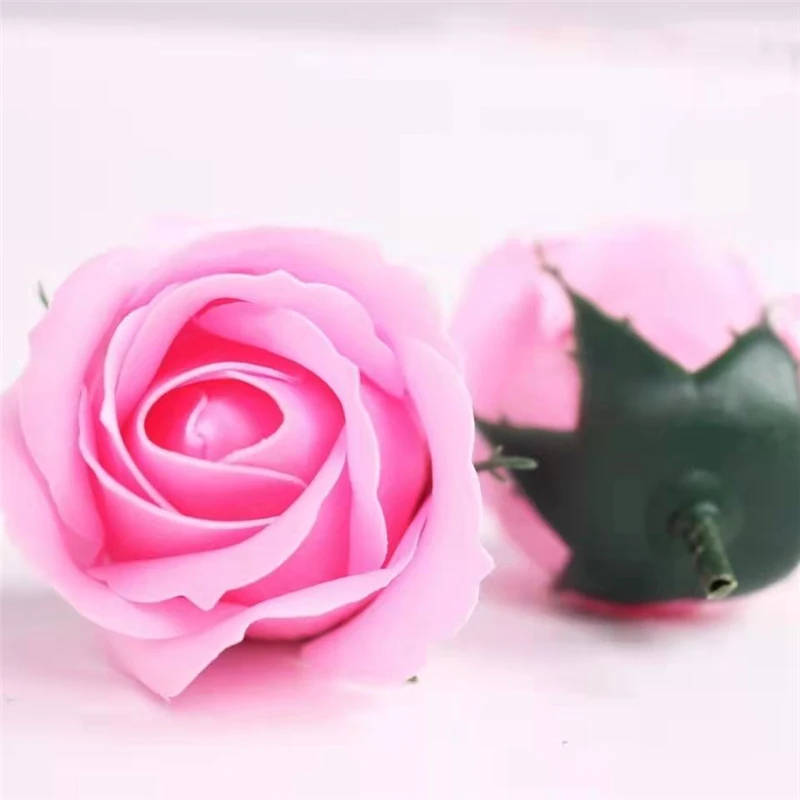 9*9 Rose Soap Flower Head Three-layer Without Base Simulation Rose Eternal  Flower Diy Supplies Soap Flowers Decoration Gift - AliExpress
