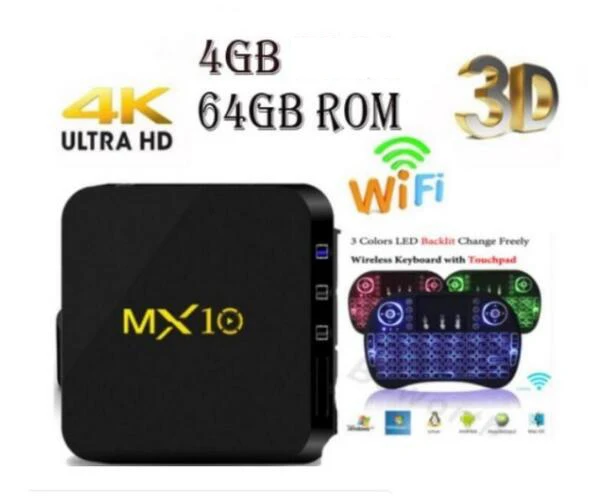Mx10 ТВ приставка android 9 emmc DDR3 4 ГБ 32 ГБ KoD 18,0 RK3328 mx 10 четырехъядерный 64 бит usb3.0 ТВ приставка Восьмиядерный - Цвет: 4g 64g i8