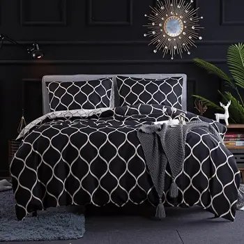 

Svetanya Printed Duvet Cover +Pillowcase Bedding Set US EU AU Single Full Queen King Size Linens