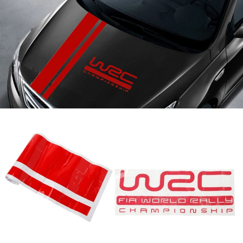 110x15 см WRC полосатые автомобильные наклейки на капот гоночный спортивный