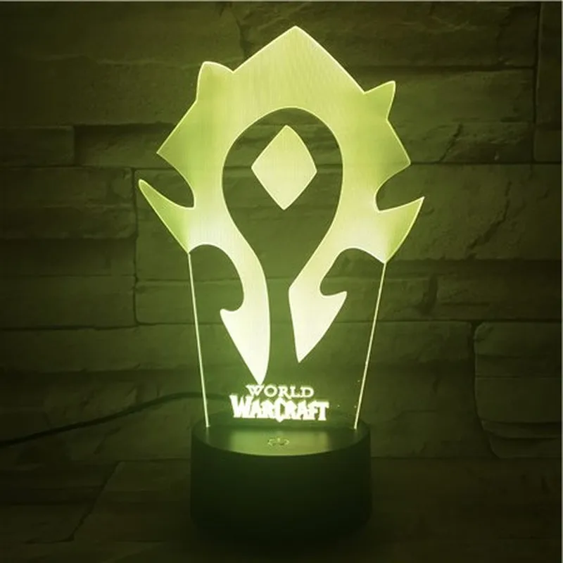 Игровой знак World of Warcraft, светодиодный Ночной светильник, Прямая поставка, Декор для дома, Рождественский светильник, подарок для детей, Wow, ночник