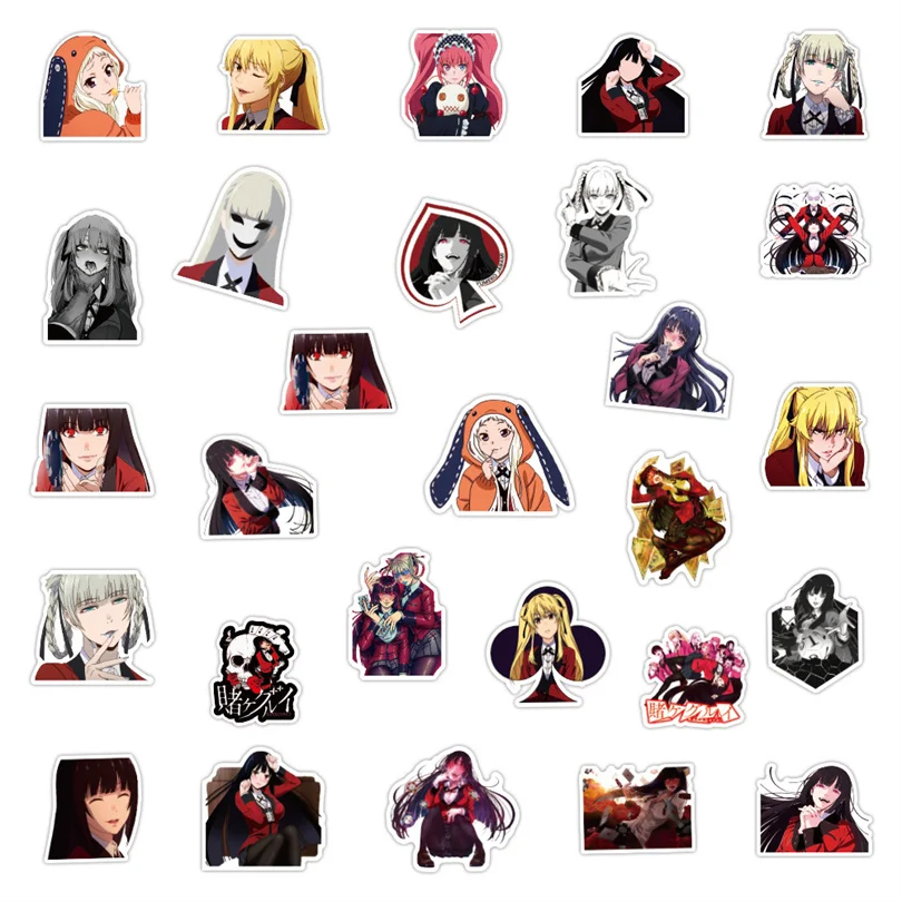10/30/50PCS New KAKEGURUI Series Graffiti Decoration Suitcase Guitar Waterproof Sticker Toy Wholesale