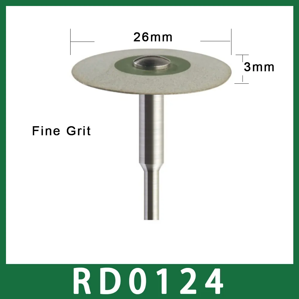1 шт. резиновая алмазная полировальная колеса(hp) 26 мм диаметр для циркония/фарфора PFM/Emaxs - Color: RD0124