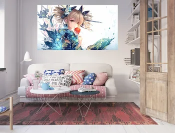 

[Self-Adhesive] 3D Cute Anime Girl 626 Japan Anime Wall Stickers Mural Decal Wall Murals AJ WALLPAPER Belly