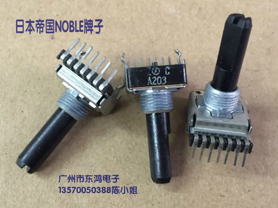 

2PCS/LOT Japanese Empire NOBLE brand RK14 type potentiometer, A20K axis long package thread, 23mm row of 7 feet