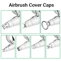 Airbrush Cover Cap Accessory Crown/ Tomahawk/ hollow condensing/distance Shape Air Brush Fan Caps Closed/ Spatter Cap 2