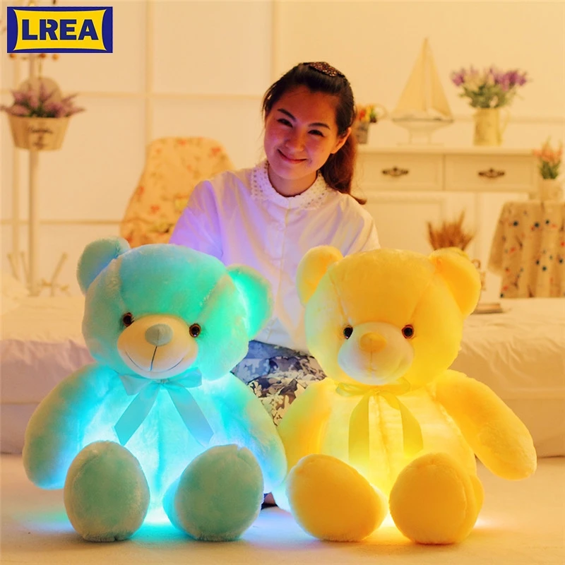 

LREA 1pc 50cm Cartoon bear Creative Light Up LED for Children or adults bedding sofa cushions