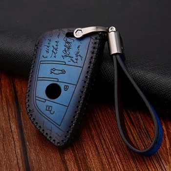 

Car Key Case For BMW 1 2 3 4 5 6 7 series F30 F10 F20 X3 X4 Car Key Cover genuine Leather Key shell bag Wallet Car Styling