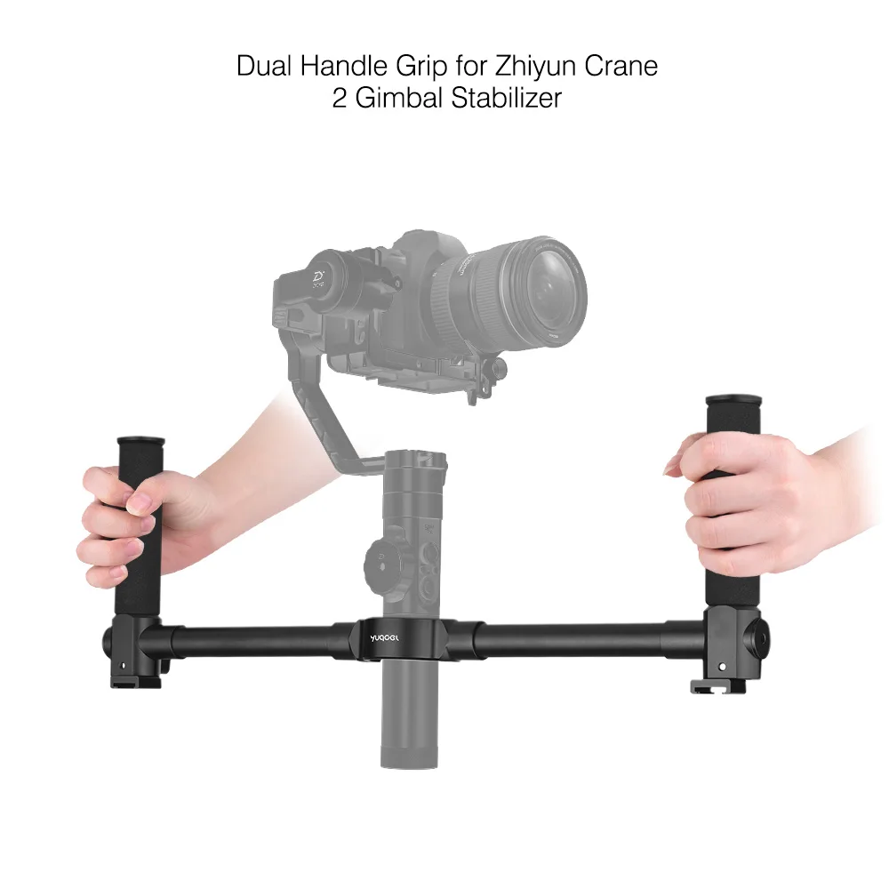 Andoer двойной рукоятки Кронштейн ручной руль алюминиевый сплав для Zhiyun Crane 2 Gimbal стабилизатор