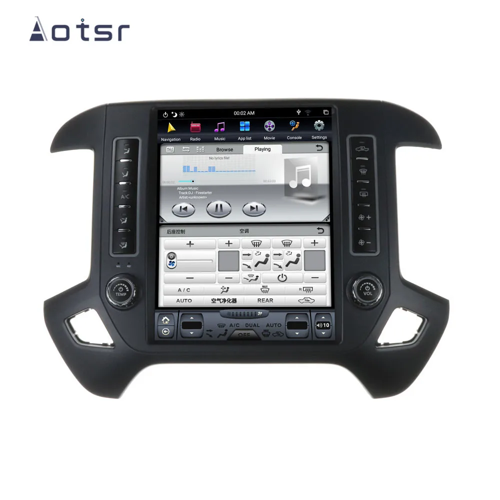 AOTSR 12,1 дюймов wifi DSP Android 8,1 Tesla стиль автомобиля gps навигация для GMC SIERRA- мультимедийный плеер Радио HD