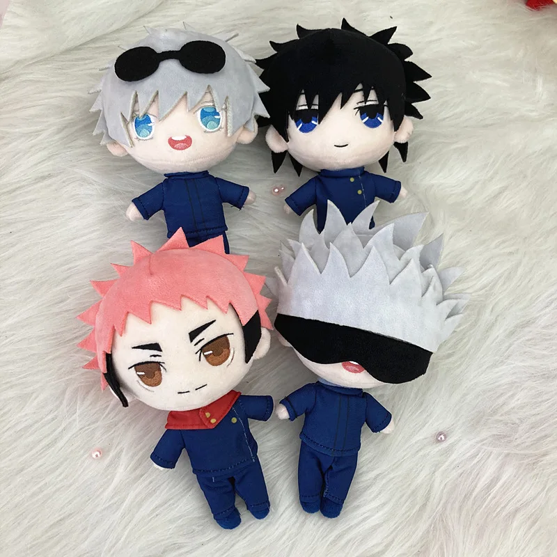 Poupee En Peluche Douce Oreiller Mignon Anime Jujutsu Kaisen Yuji Itadori Gojou Satoru Fushiguro Megumi Aliexpress