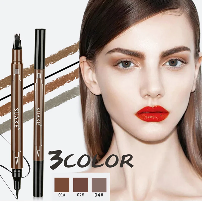 Microblading карандаш для бровей водонепроницаемый вилка кончик карандаш для татуировки длительный Профессиональный тонкий эскиз жидкий карандаш для бровей TSLM2
