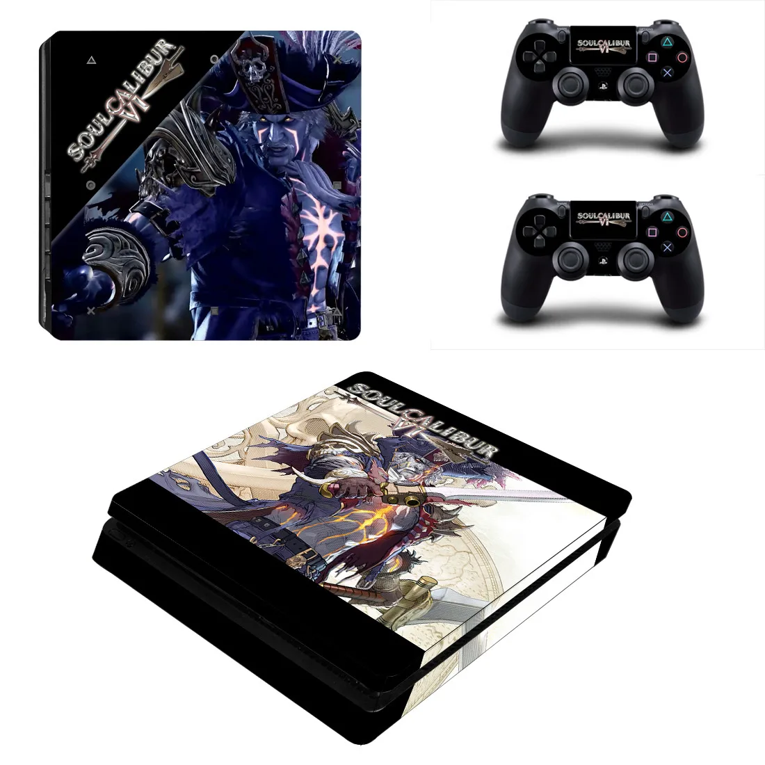 SoulCalibur VI PS4 тонкие наклейки PS 4 Play станция 4 тонкие наклеивающиеся Переводные картинки для детей playstation 4 тонкая консоль и контроллер