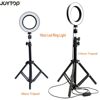 

16cm/6" Led Ring Fill Light Lamp Selfie Light with Tripod for Video Makeup YouTube Live Stream for iphone Smartphone for huawei