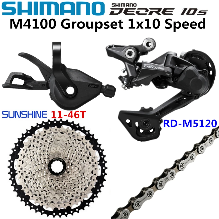 Переключатель передач SHIMANO DEORE M4100 механизм переключения задний переключатель 1x10