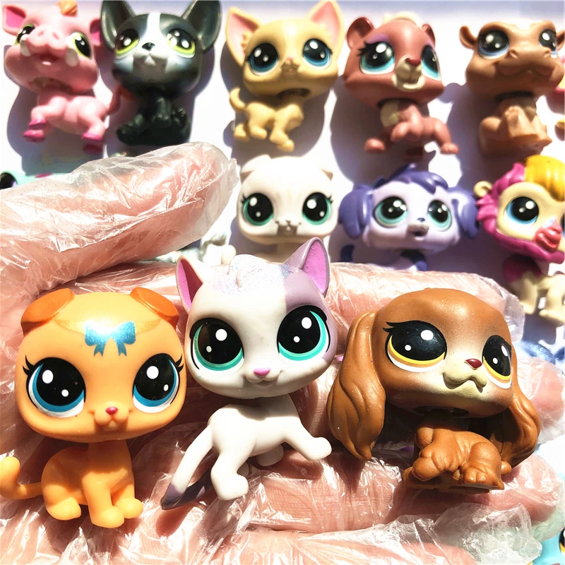 Игрушки LPS для домашних питомцев фигурка кота собаки лисы единороги улитка с