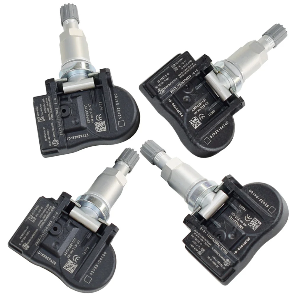 4Pcs 52933 D4100 52933D4100 New Car TPMS Sensor Tire Pressure ...