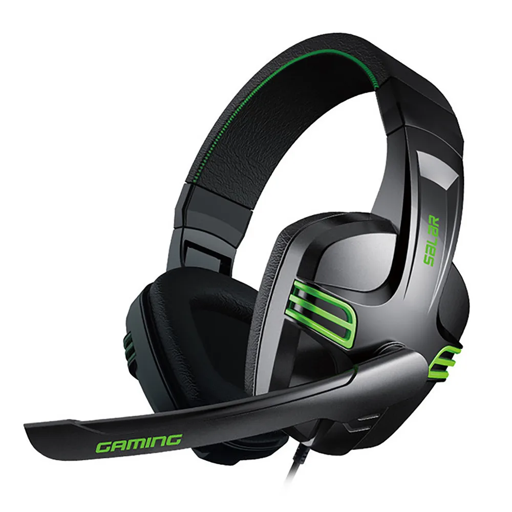 Gaming Headset with Microphone for PC Laptop Game Accessories 3 5mm Wired Game Headphone Heavy Bass Noise Reduction Headphones