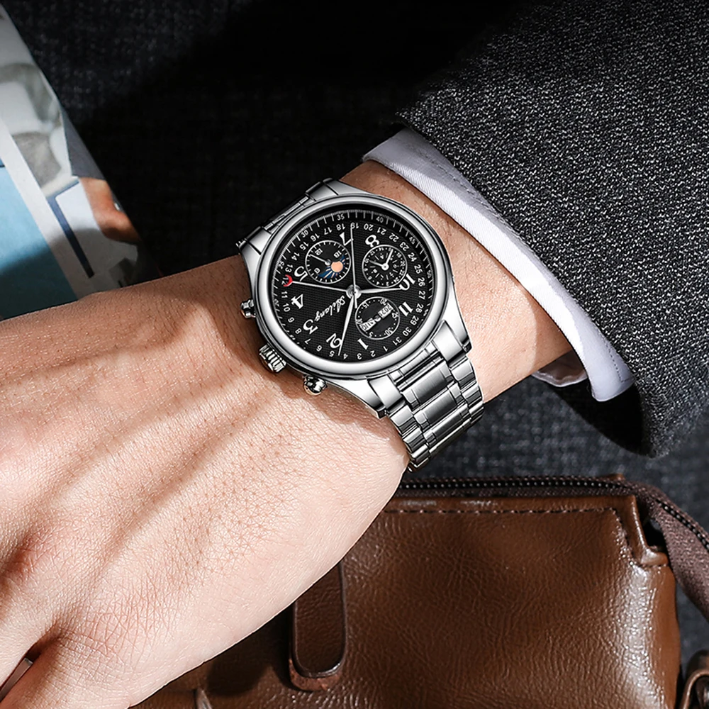 AILANG Men Automatic Mechanical Watches Moon Phase Date Waterproof Wristwatch Men Luxury Sports Watch Gifts Montre Homme mechanical watch