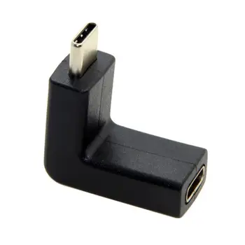 

90 Degree Right Angled Elbow USB 3.1 10Gbps Type C Male to Female Adapter Connector USB Type C Adapter переходник Plug and Play