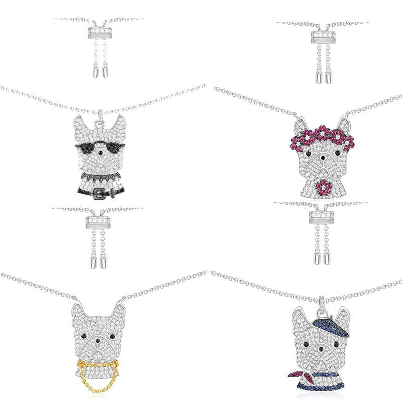 

High Quality Original 925 Sterling Silver Necklace for Women A Fun Dog Shape Monaco PM Brand Design Fashion Luxury Jewelry