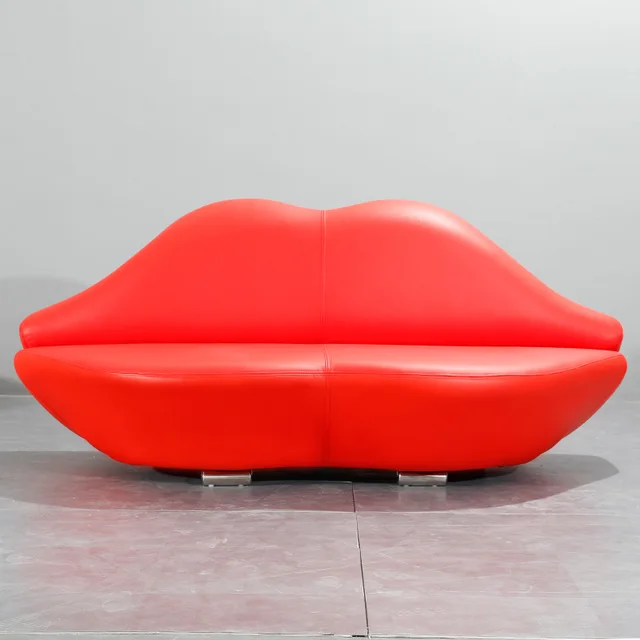 U-BEST Creative Design Red Lips Shaped Leather Furniture Sofa  1