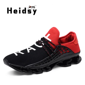 

New Fashion Mens Wearable Spring Blade Sneaker Shoes Breathable Lightweight Outdoor Casual Luxury Brand Rubber Lace Up Men Shoes