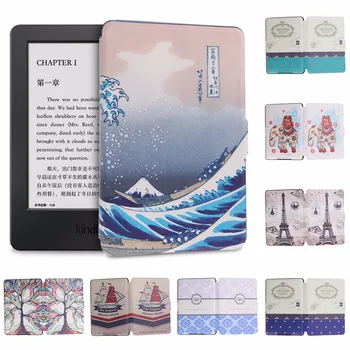 

Slim Faux Leather Folio Flip Case Protective Shell Skin Cover For Amazon Kindle Paperwhite 1/2/3 6 Inch