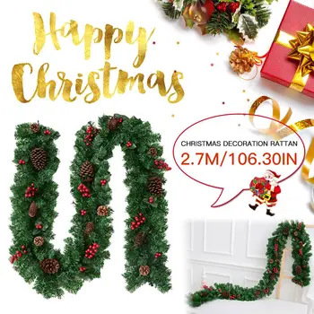 

Christmas Garland Rattan Traditional Christmas Wreath Rattan Door Hanging Wreath Rattan Greenery for Christmas Home Decorations