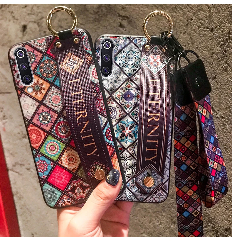 SoCouple Neck Wrist Strap Case For Xiaomi Redmi 4X Note 5 5A 6 7 Vintage Soft TPU Phone Holder Lanyard Case For Xiaomi 8 9 5X 6X (8)